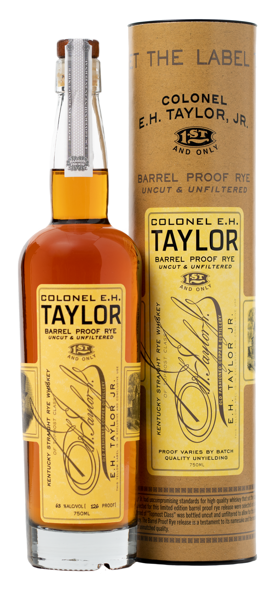 COLONEL E H TAYLOR WHISKEY RYE BARREL PROOF KENTUCKY 750ML LIQ