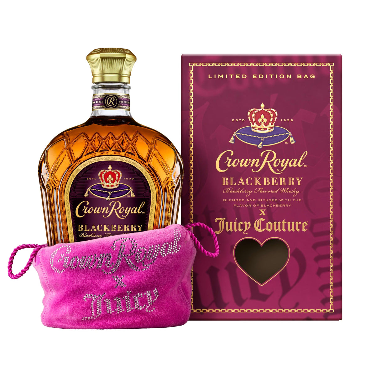 CROWN ROYAL X JUICY COUTURE WHISKEY BLACKBERRY CANADA 750ML LIQ