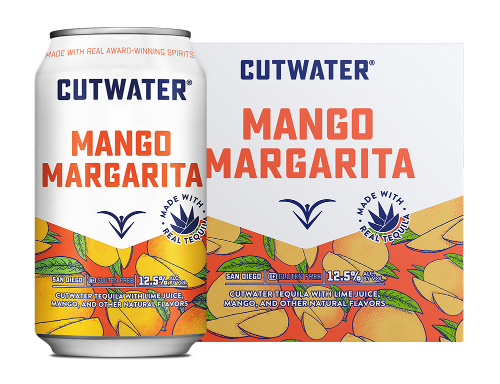 CUTWATER TEQUILA MARGARITA MANGO 14PF 4X12OZ CANS