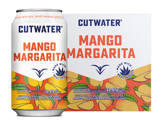 CUTWATER TEQUILA MARGARITA MANGO 14PF 4X12OZ CANS