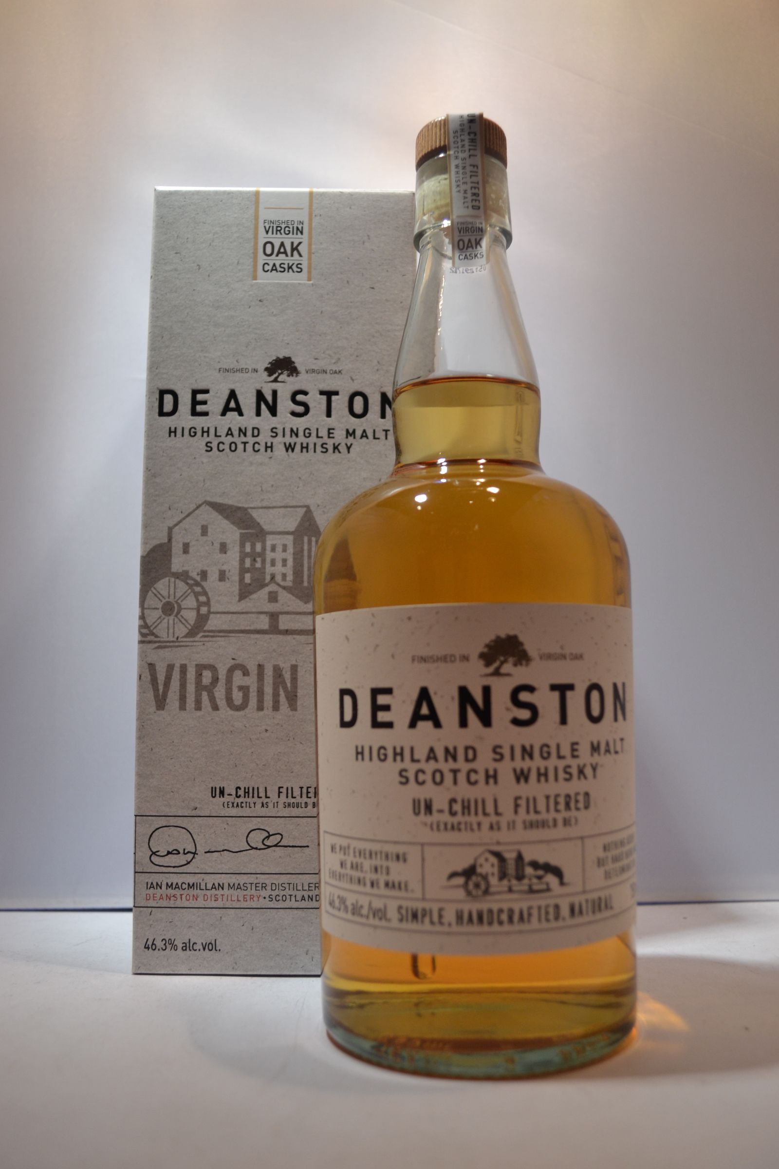 DEANSTON SCOTCH SINGLE MALT UN CHILL FILTERED VIRGIN OAK CASK HIGHLAND 92.6PF 750ML - Remedy Liquor