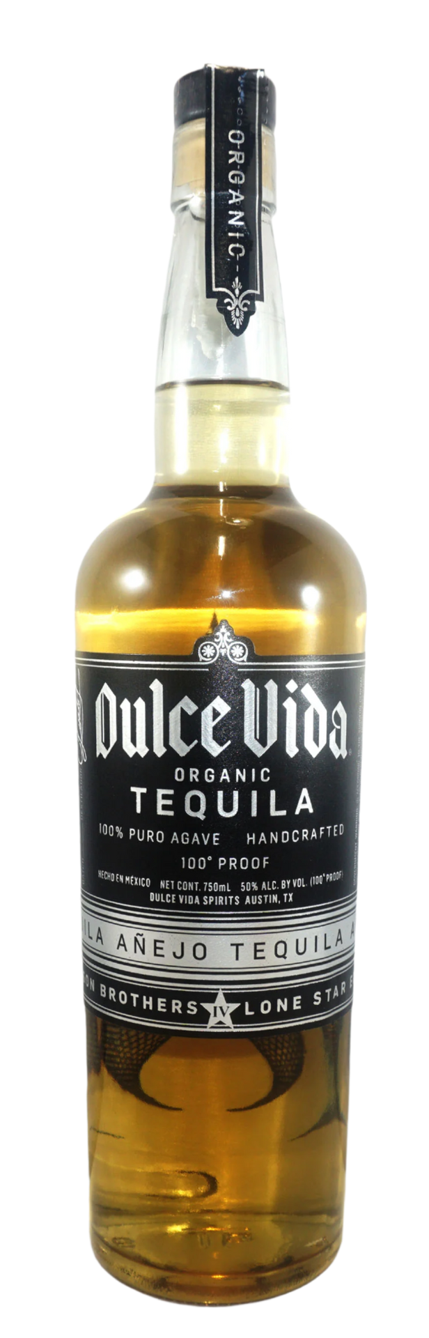 DULCE VIDA LONE STAR TEQUILA ORGANIC ANEJO 100PF 750ML Spirits