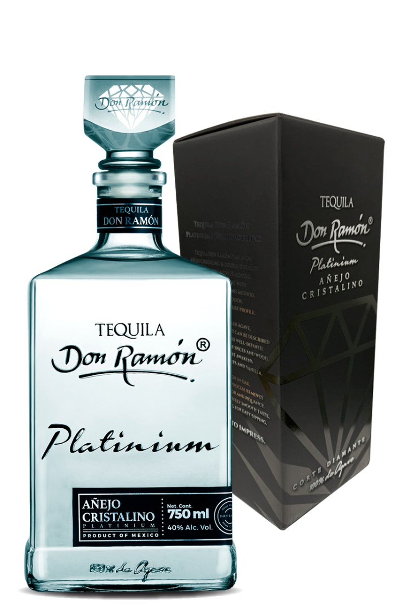 DON RAMON TEQUILA PLATINIUM ANEJO CRISTALINO 750ML