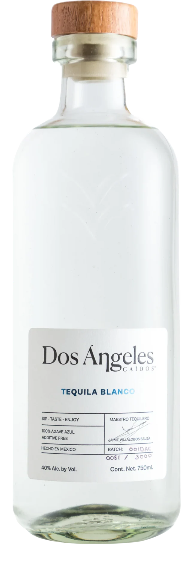 DOS ANGELES CAIDOS TEQUILA BLANCO 750ML LIQ