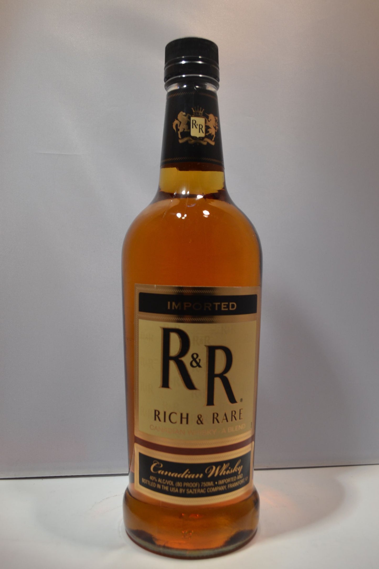 R & R RICH RARE WHISKEY BLENDED CANADIAN 750ML