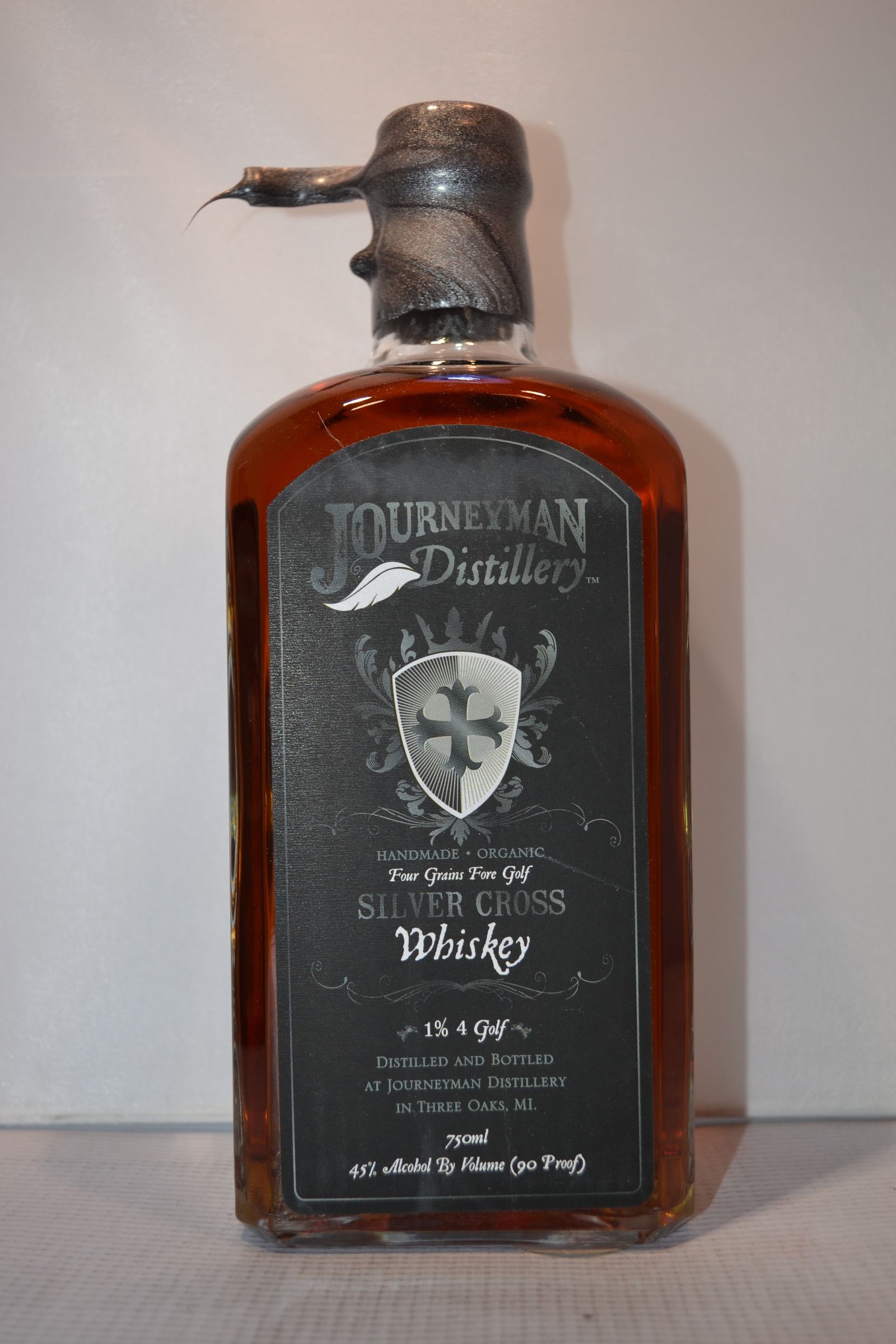 JOURNEYMAN WHISKEY SILVER CROSS FOUR GRAIN FOUR GOLF MICHIGAN 90PF 750ML - Remedy Liquor