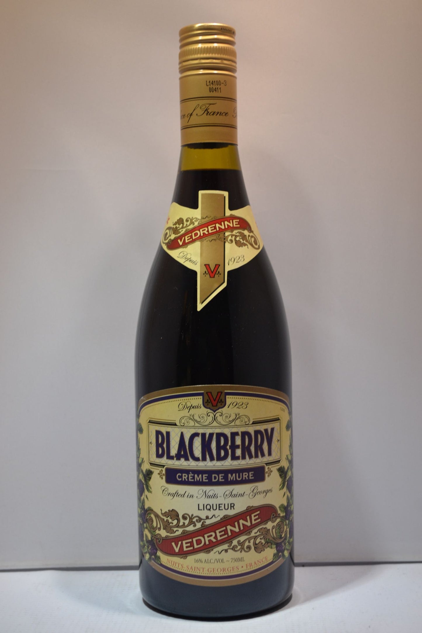 VEDRENNE LIQUEUR CREME DE MURE BLACKBERRY FRENCH 750ML