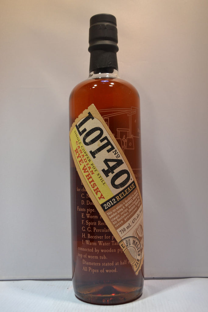 LOT 40 WHISKY RYE CANADA 86PF 750ML