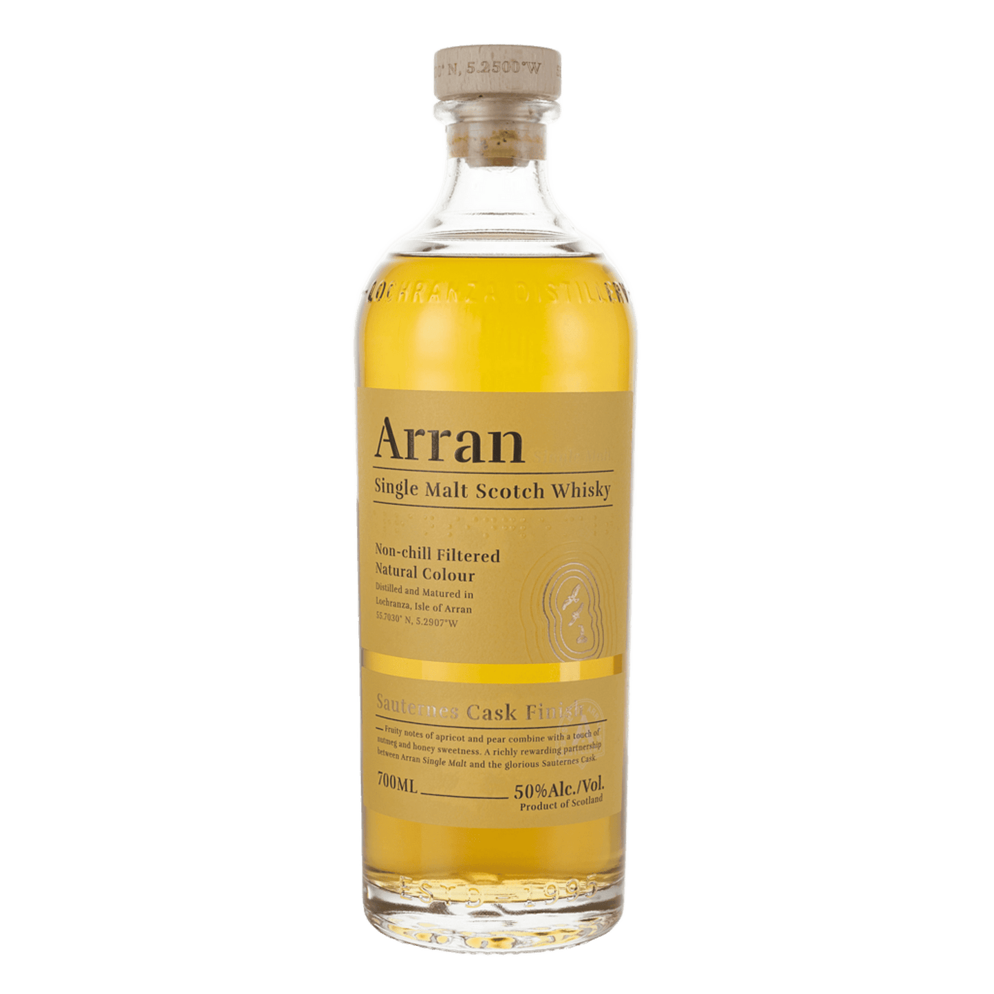 ARRAN MALT SCOTCH SINGLE MALT SAUTERNES CASK 100PF 700ML Spirits