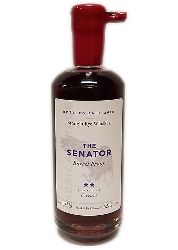 THE SENATOR WHISKEY RYE BARREL PROOF 6YR INDIANA 750ML