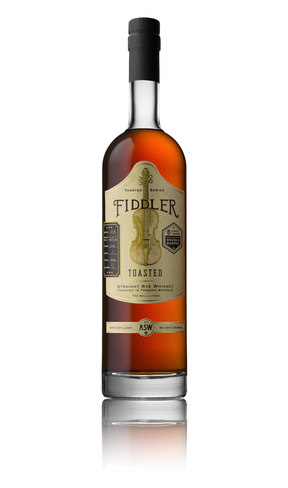 FIDDLER WHISKEY RYE TOASTED GEORGIA 750ML LIQ
