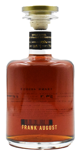 FRANK AUGUST BOURBON STRAIGHT SINGLE BARREL CASK STRENGTH KENTUCKY 6YR 750ML