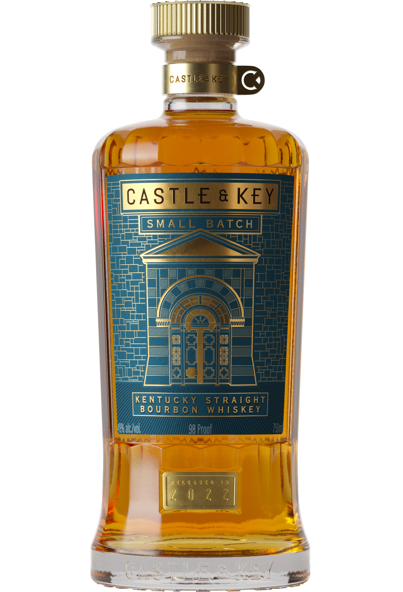 CASTLE & KEY BOURBON STRAIGHT SMALL BATCH KENTUCKY 750ML LIQ