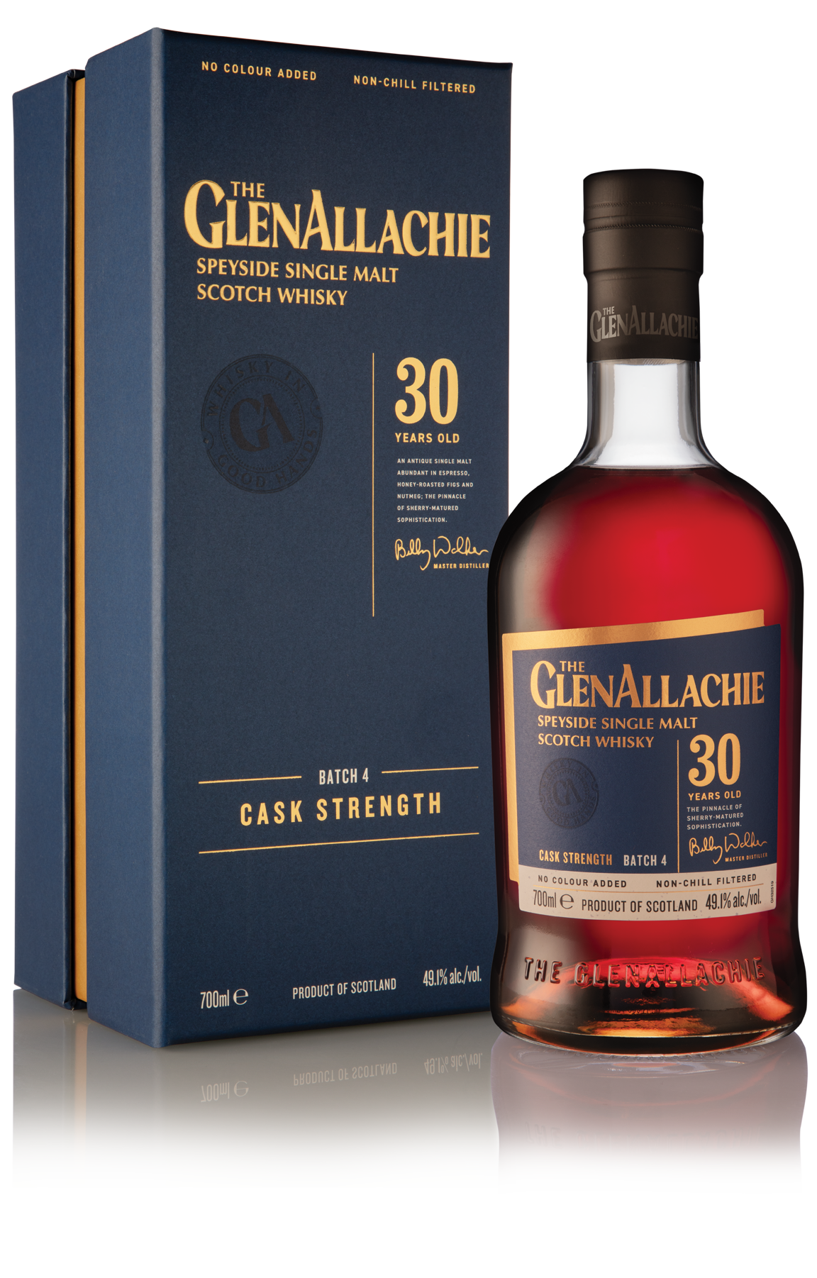 GLENALLACHIE SCOTCH SINGLE MALT CASK STRENGTH BATCH 4 30YR 700ML