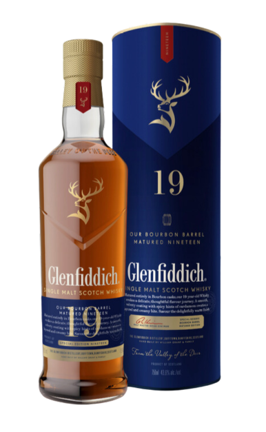 GLENFIDDICH SCOTCH SINGLE MALT SPECIAL RESERVE BOURBON BARREL MATURED 19YR 750ML