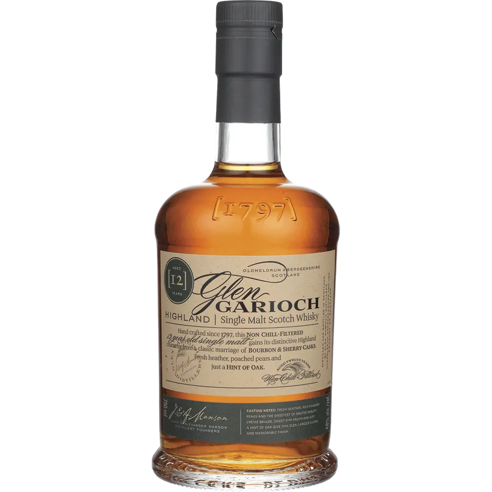 GLEN GARIOCH SCOTCH SINGLE MALT 12YR 750ML