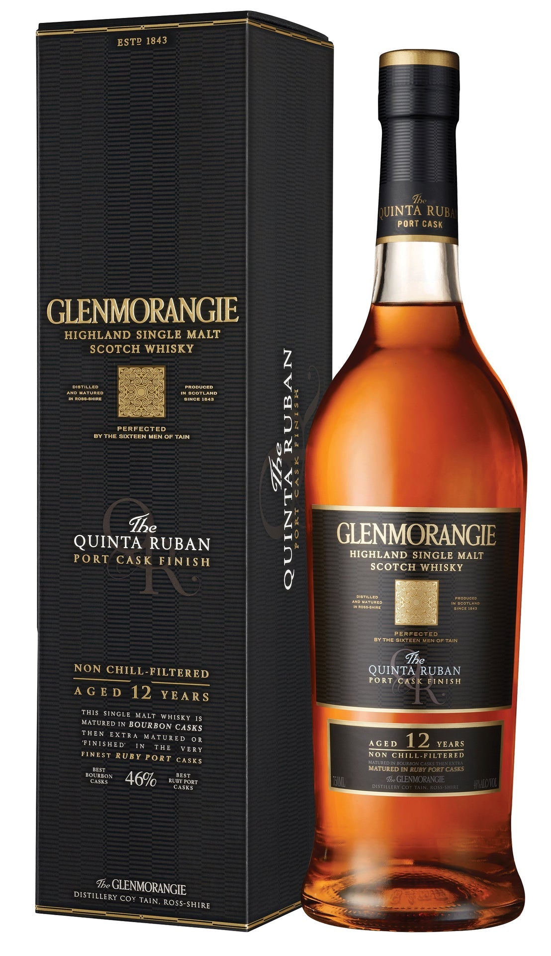 GLENMORANGIE SCOTCH SINGLE MALT QUINTA RUBAN 92PF 12YR 750ML Spirits