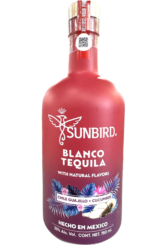 SUNBIRD TEQUILA BLANCO CHILE GUAJILLO CUCUMBER FLAVOR 750ML