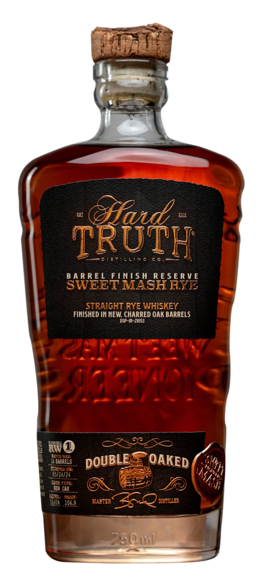 HARD TRUTH BOURBON DOUBLE OAKED SWEET MASH INDIANA 750ML LIQ