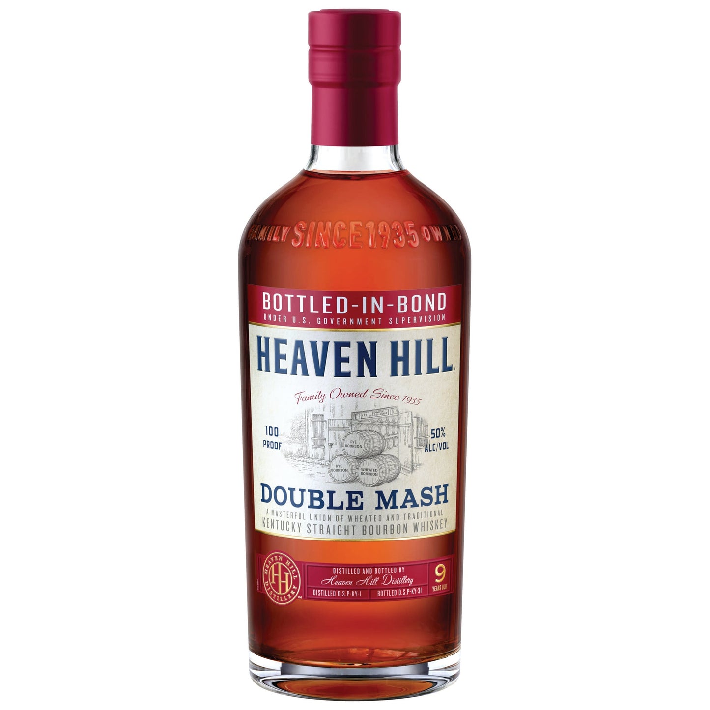 HEAVEN HILL BOURBON BOTTLED IN BOND DOUBLE MASH KENTUCKY 9YR 750ML LIQ