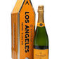 VEUVE CLICQUOT CHAMPAGNE BRUT YELLOW LABEL W/ LOS ANGELES ARROW FRANCE 750ML WINE