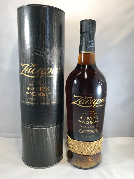 RON ZACAPA RUM CENTENARIO EDICION NEGRA GRAN RESERVA GUATEMALA 750ML