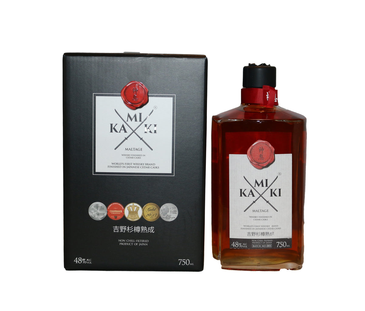 KAMIKI WHISKEY BLENDED MALT FINISHED IN JAPANESE CEDAR CASK JAPAN 96PF 750ML - Remedy Liquor