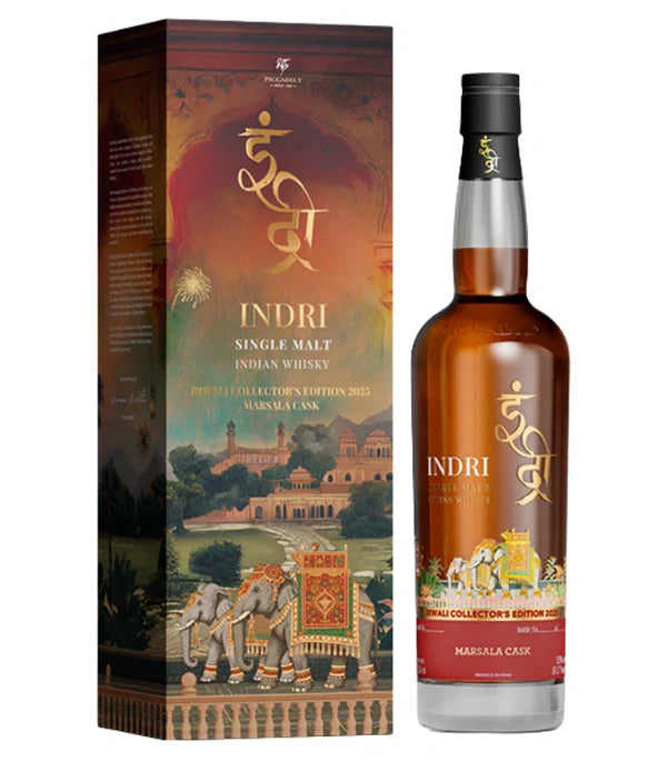 INDRI DIWALI COLLECTORS EDITION WHISKEY SINGLE MALT MARSALA CASK 2025 INDIA 750ML LIQ