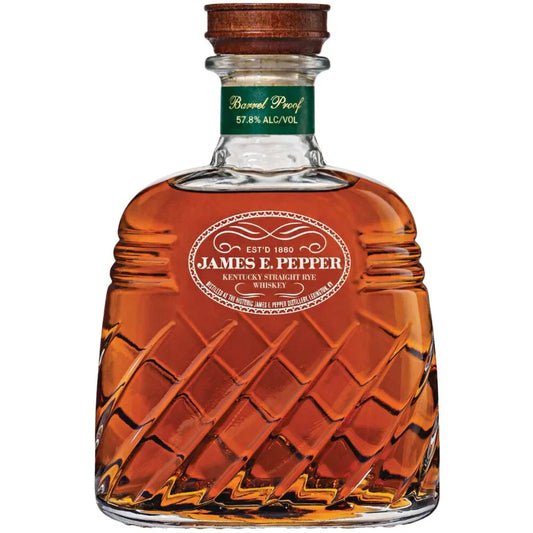JAMES E PEPPER WHISKEY RYE BARREL PROOF DECANTER KENTUCKY 750ML LIQ
