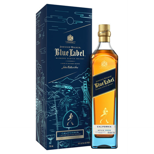 JOHNNIE WALKER SCOTCH BLENDED BLUE LABEL CALIFORNIA LIMITED EDITION 750ML Spirits