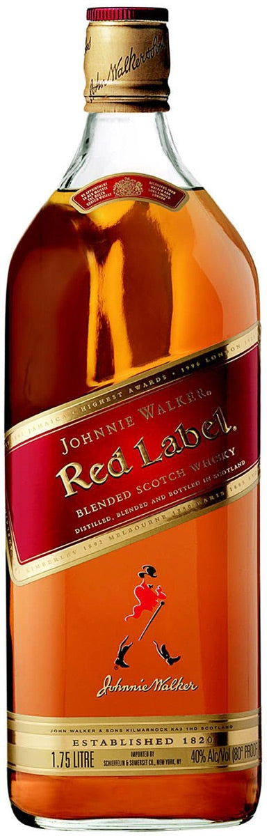 JOHNNIE WALKER SCOTCH BLENDED RED LABEL 1.75LI Spirits