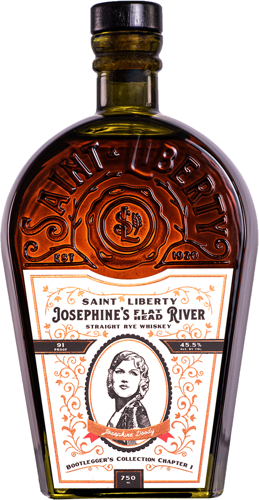 SAINT LIBERTY JOSEPHINES FLAT HEAD RIVER WHISKEY RYE BOOTLEGGERS COLLECTION CHAPTER 1 TENNESSEE 750ML