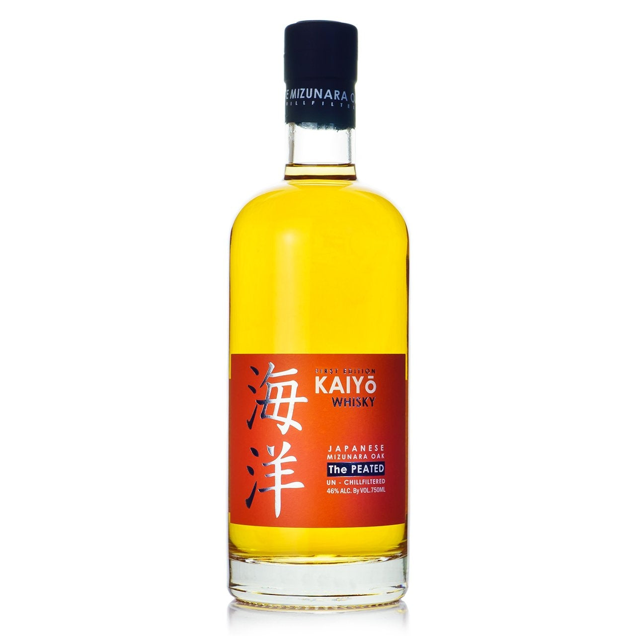 KAIYO WHISKEY THE PEATED FIRST EDITION MIZUNARA OAK UN CHILLFILTERED JAPAN 92PF 750ML - Remedy Liquor