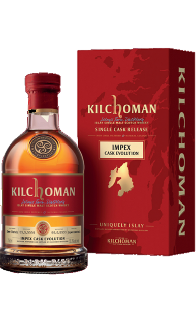 KILCHOMAN SCOTCH SINGLE MALT SINGLE CASK RELEASE IMPEX CASK EVOLUTION 01/2024 ISLAY 15YR 750ML