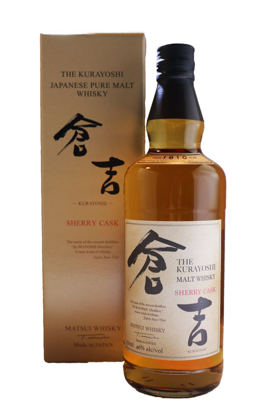 THE KURAYOSHI WHISKEY PURE MALT SHERRY CASK JAPAN 92PF 750ML