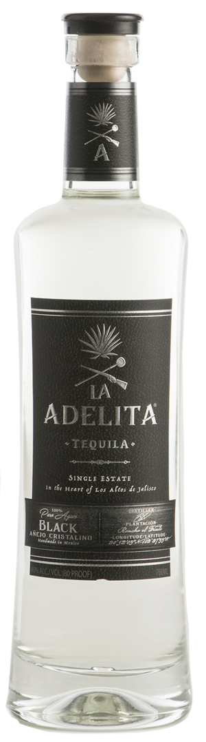 LA ADELITA TEQUILA BLACK ANEJO CRISTALINO SINGLE ESTATE 750ML - Remedy Liquor