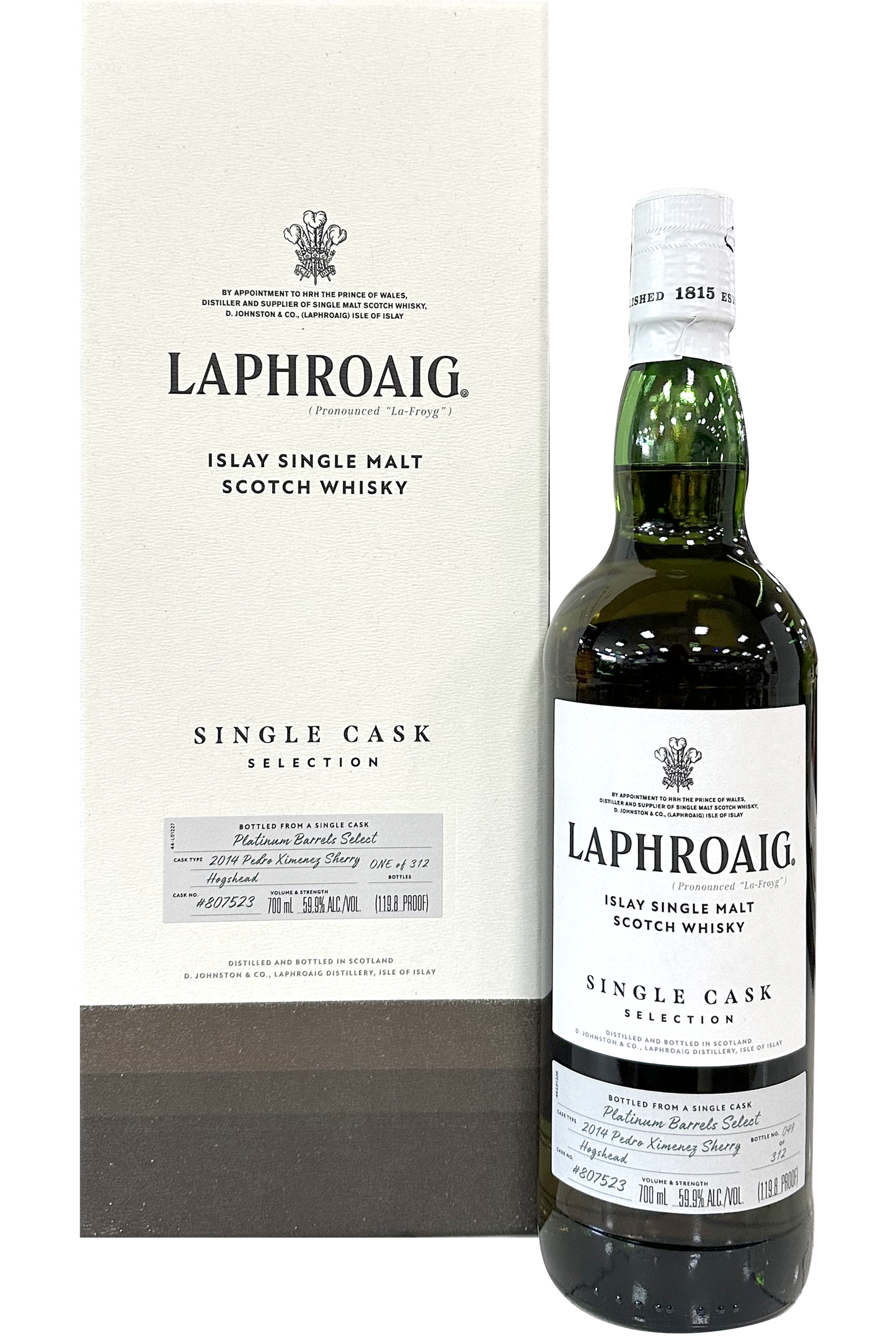 LAPHROAIG SCOTCH SINGLE MALT LIMITED SINGLE CASK SELECTION PX SHERRY CASK ISLAY 700ML