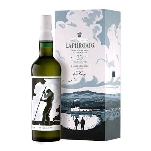 LAPHROAIG SCOTCH SINGLE MALT LIMITED DONALD JOHNSTON EDITION 33YR 750ML LIQ