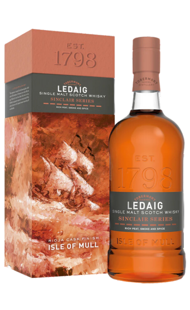 LEDAIG SCOTCH SINGLE MALT SINCLAIR SERIES RIOJA CASK FINISH ISLE OF MULE 700ML