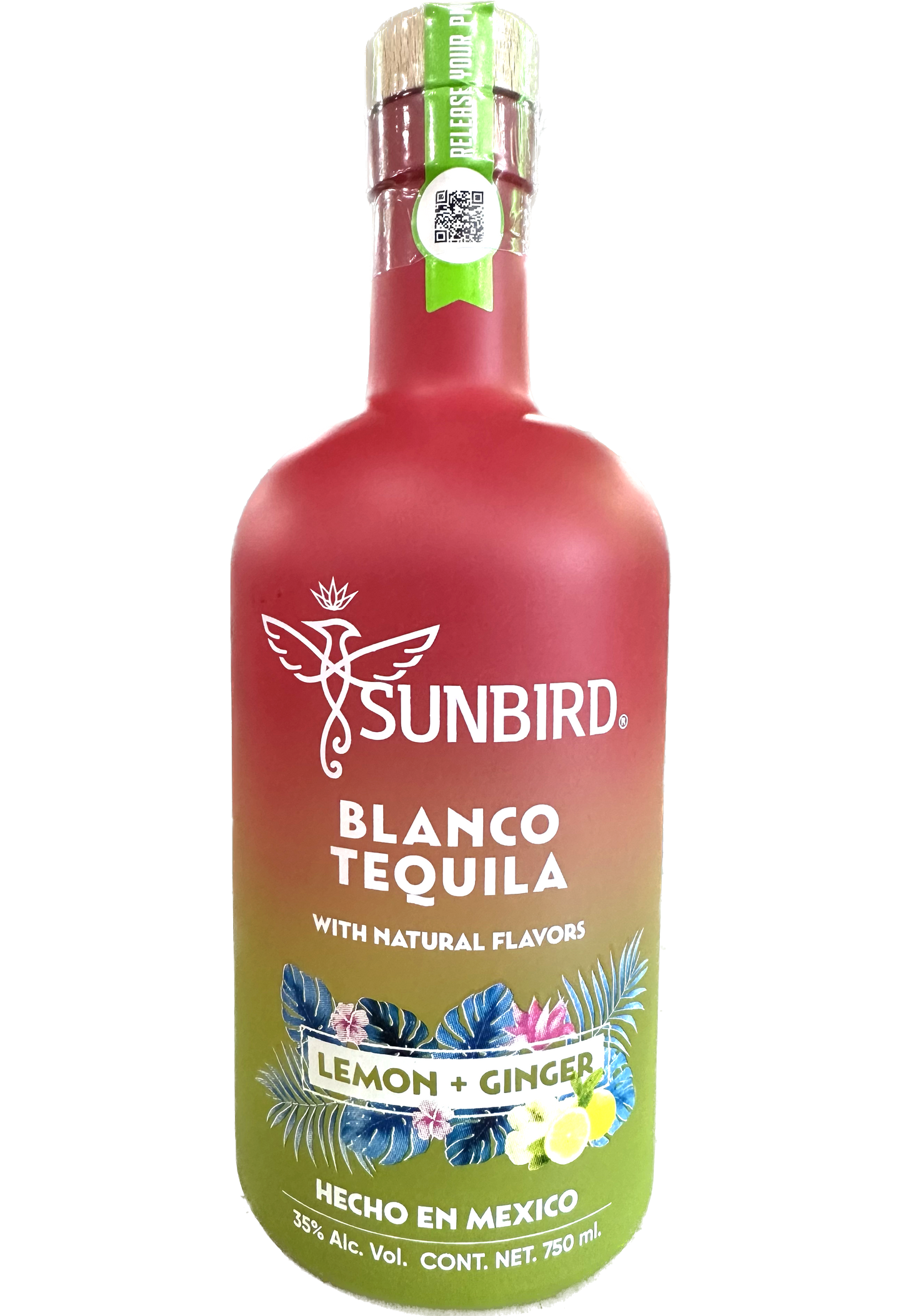 SUNBIRD TEQUILA BLANCO LEMON GINGER FLAVOR 750ML