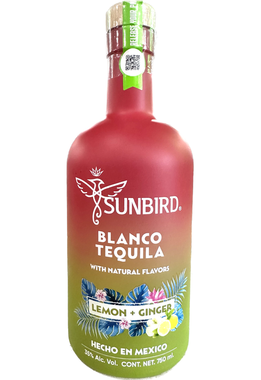 SUNBIRD TEQUILA BLANCO LEMON GINGER FLAVOR 750ML