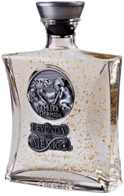LEYENDA DE MEXICO TEQUILA BLANCO WITH GOLD FLAKES 750ML Spirits