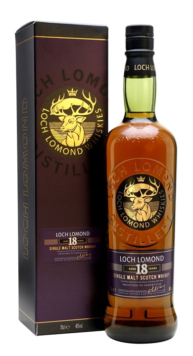 LOCH LOMOND SCOTCH SINGLE MALT CARMELISED APPLE AND WOOD SMOKE 18YR 750ML Spirits