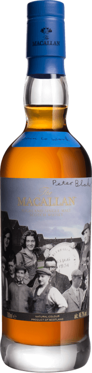 MACALLAN SCOTCH SINGLE MALT ART COLLABORATION SIR PETER BLAKE ANECDOTES OF AGES DOWN TO WORK LIMITED EDITION 750ML