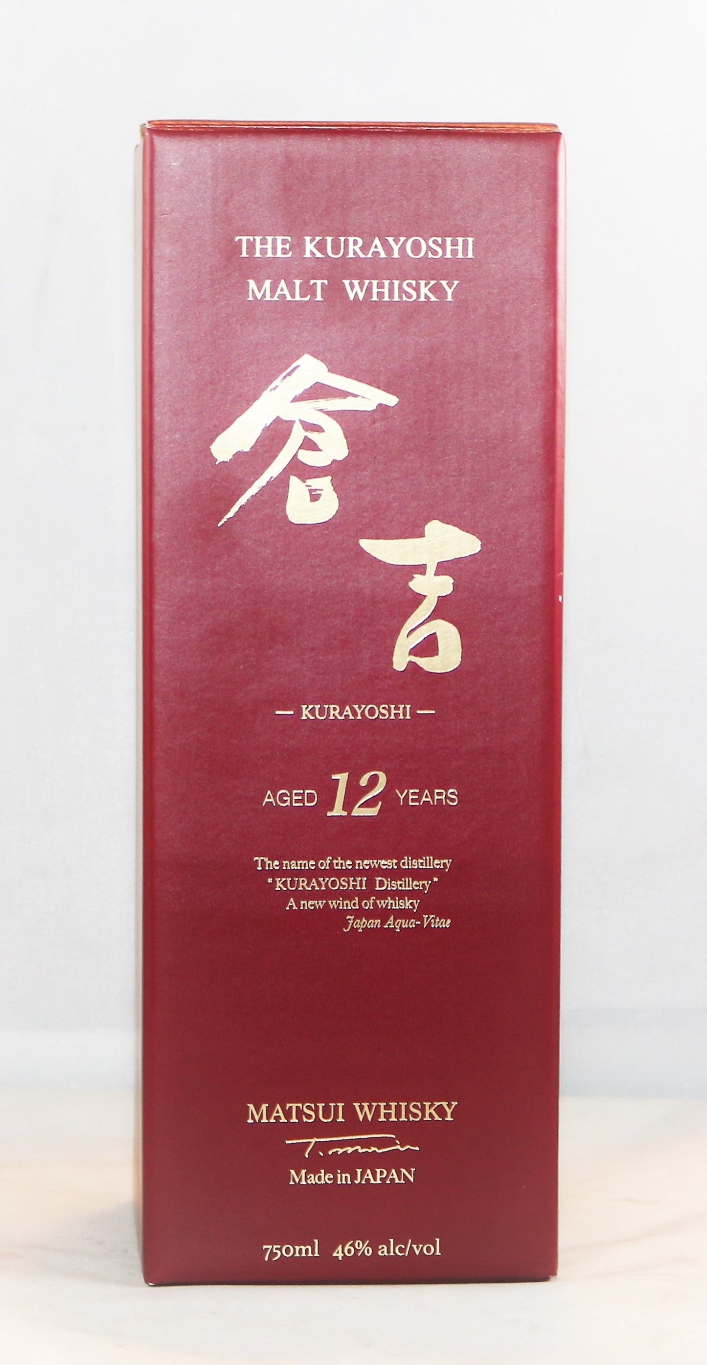 THE KURAYOSHI MALT WHISKY JAPAN 12YR 700ML