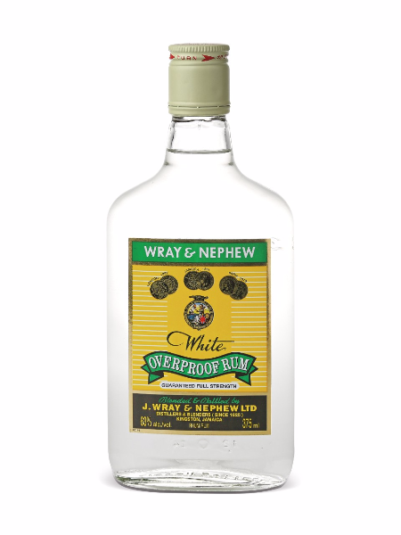 WRAY & NEPHEW RUM WHITE OVERPROOF JAMAICA 375ML LIQ