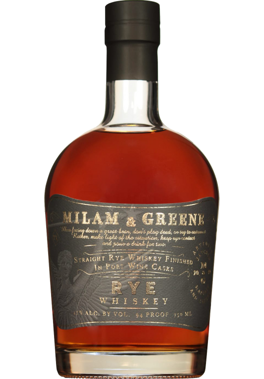 MILAM & GREENE WHISKEY RYE TEXAS 750ML