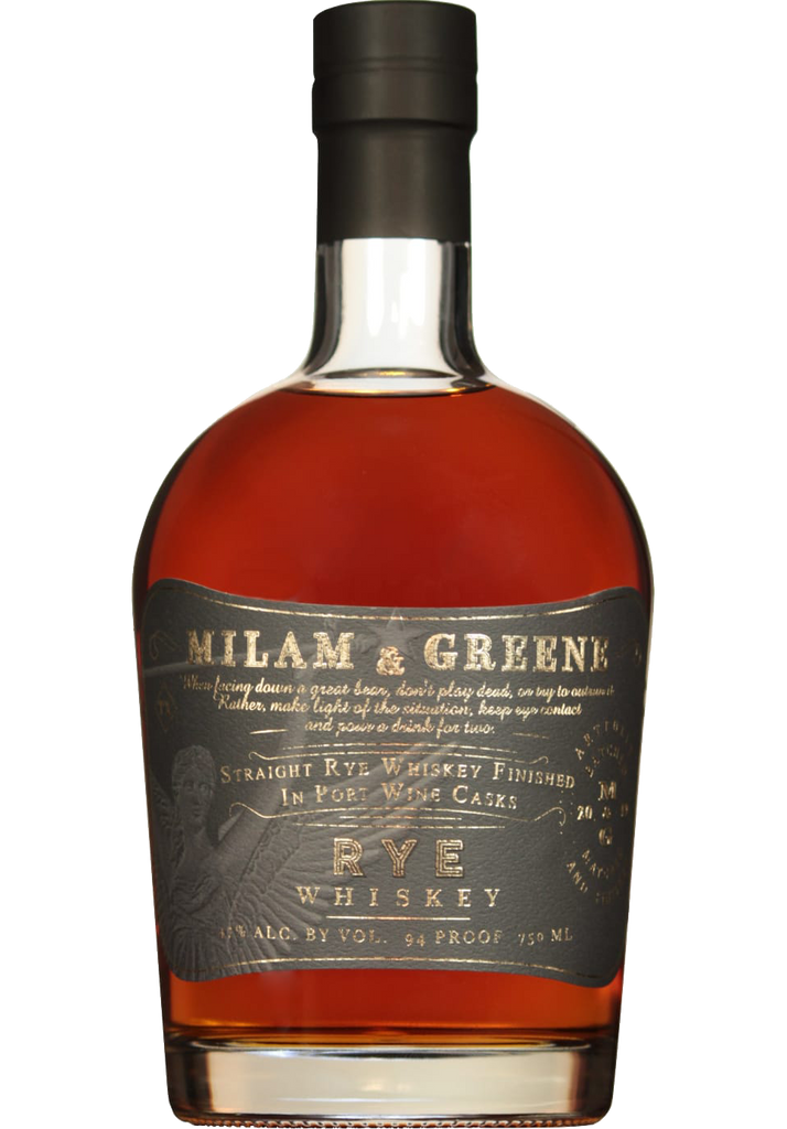 MILAM & GREENE WHISKEY RYE TEXAS 750ML