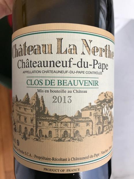 CHATEAU LA NERTHE WHITE WINE CHATEAUNEUF DU PAPE CLOSE DE BEAUVENIR FRANCE 2023