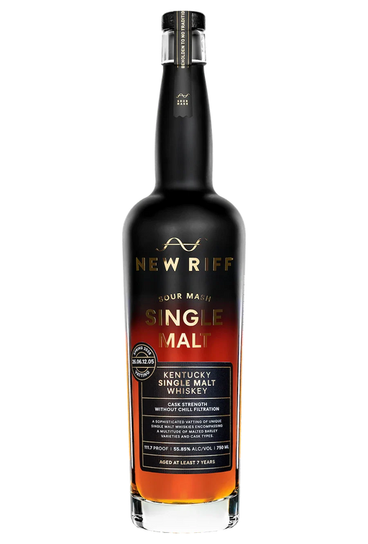 NEW RIFF WHISKEY SINGLE MALT SOUR MASH BARREL PROOF KENTUCKY 750ML LIQ